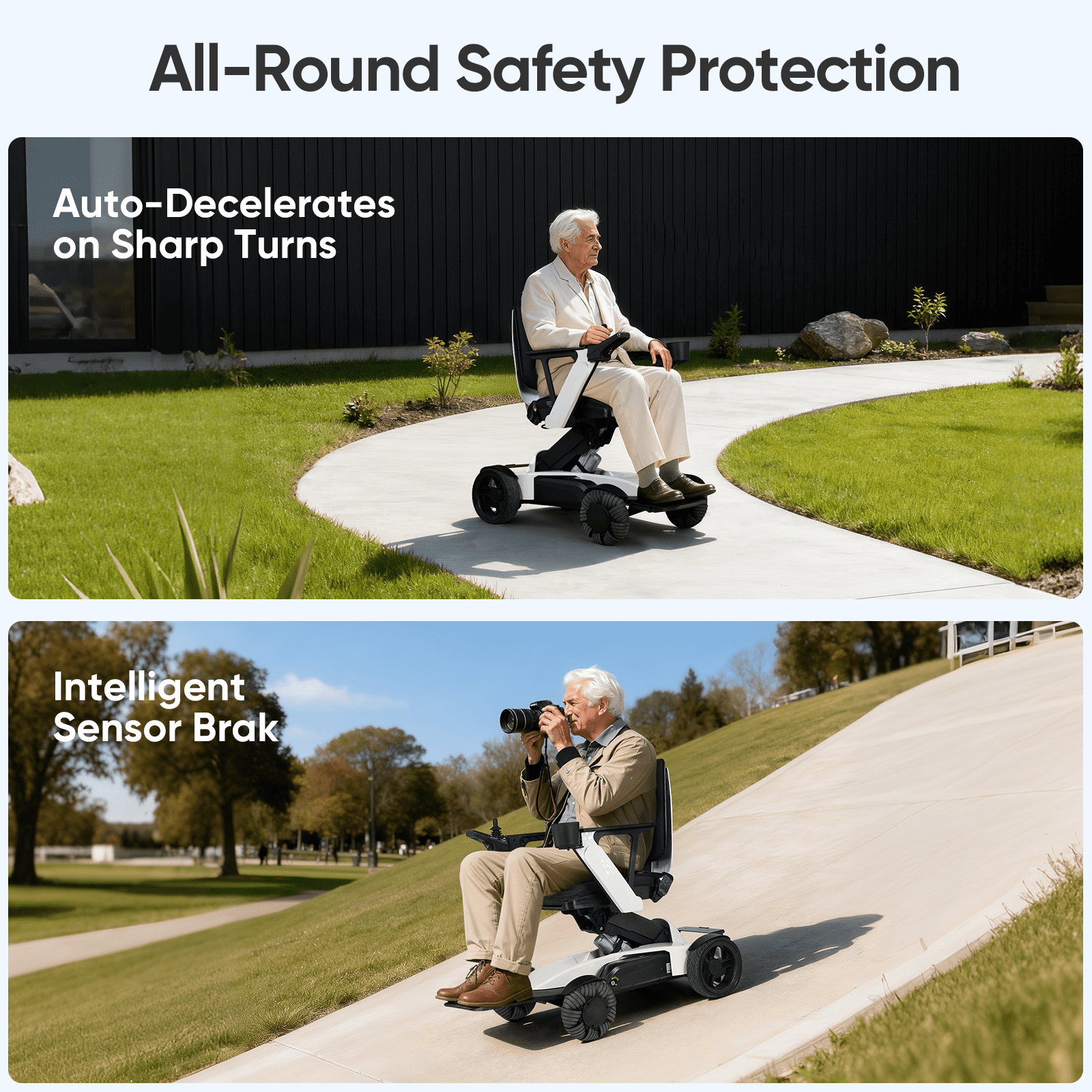 Tivaro Electric Wheelchair for Adults, Foldable Power Chair, Lift Seat, White-S12 | Powered Lift Seat, Remote Control, Dual Motor, 360 Joystick, Foldable Power Wheelchair for Seniors, Indoor Outdoor