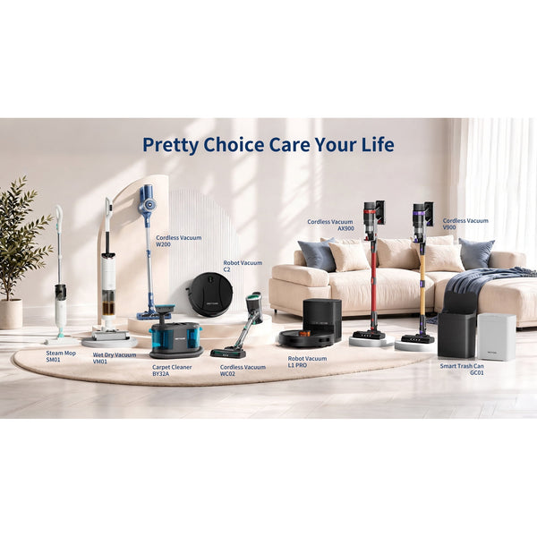 PrettyCare Steam Mop, 10 in 1 Floor Cleaning, Detachable Steam Mop for Tile and Hardwood, Handheld Domestic Steam Cleaner