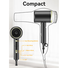 Hair Dryer,Juyafio 150000RPM Upgraded Professional Ionic Blow Dryer with diffuser for Women Men